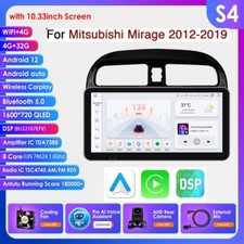 10.33 Car Radio Stereo Gps Navi Carplay 432gb For Mitsubishi Mirage 2012-2018