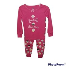 Gymboree Girls 3 Pink Sweet Dreams Cup Cake Pajama Set