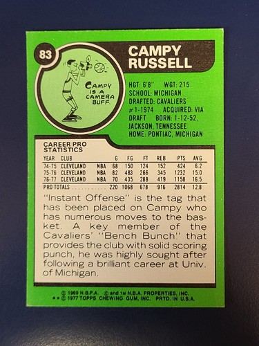 Tarjetas de baloncesto Topps 1977-78 completan tu conjunto que elijas elegir cada una #1 - 132 - Imagen 159 de 265