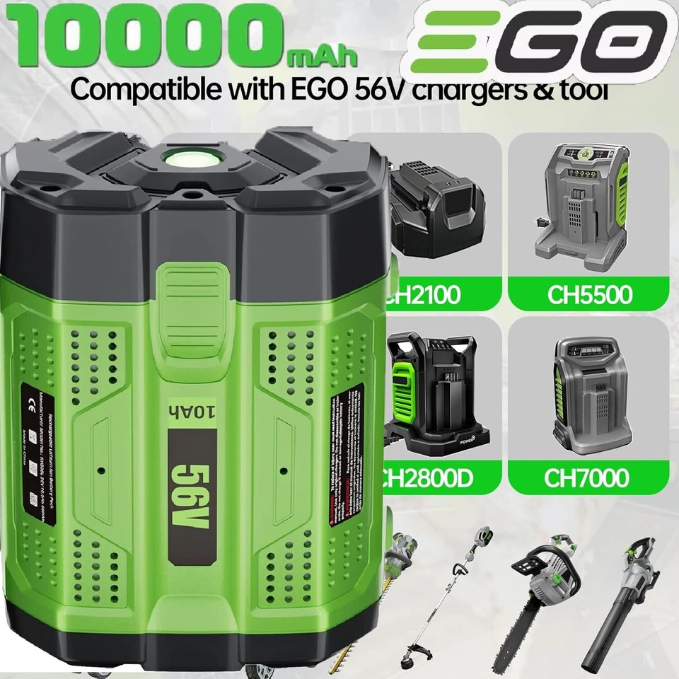 56V 5.0Ah/7.5Ah/9.0Ah/10Ah Battery For EGO BA1400T BA4200 BA2800 ST1502LB Tools