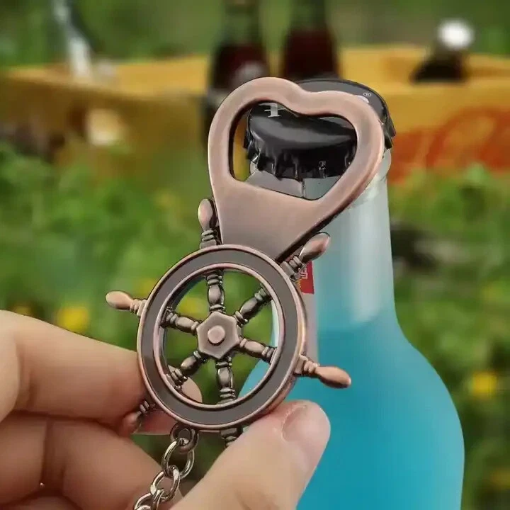 Nautical Helm Keychain Bottle Opener - Image 2 of 4