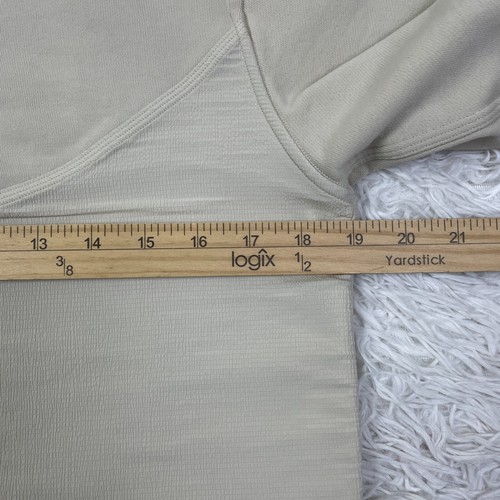 Lululemon Shirt Womens 6 Beige Cotton French Terry + Swift Tee Ladies Activewear - Picture 8 of 11