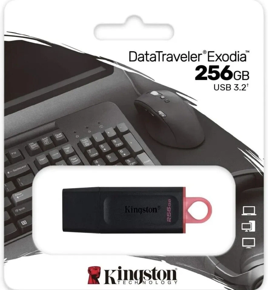 Pen Drive 256GB USB 3.2 Kingston DataTraveler EXODIA DTX/256GB