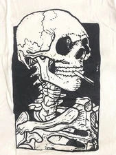 Skull Skeleton Smoking a Joint Marijuana Gothic T-Shirt