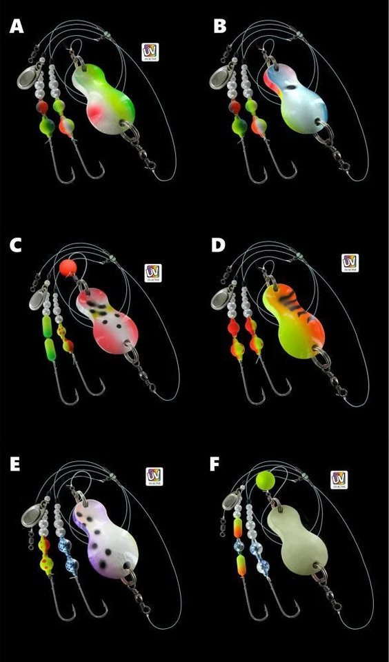DEGA UV-aktiver Buttlöffel Buttlöffelvorfach 60g-100g PlattfischButt Vorfach Rig - Bild 2 von 2