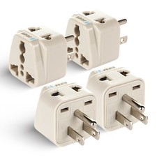 OREI USA, Japan, Philippines  More Type B Travel Adapter Plug - 2 in 1 Beige