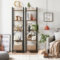 2Er BüCherregal Standregal Aufbewahrungsregal Mit 5 Ebenen Wohnzimmer LSS029B01