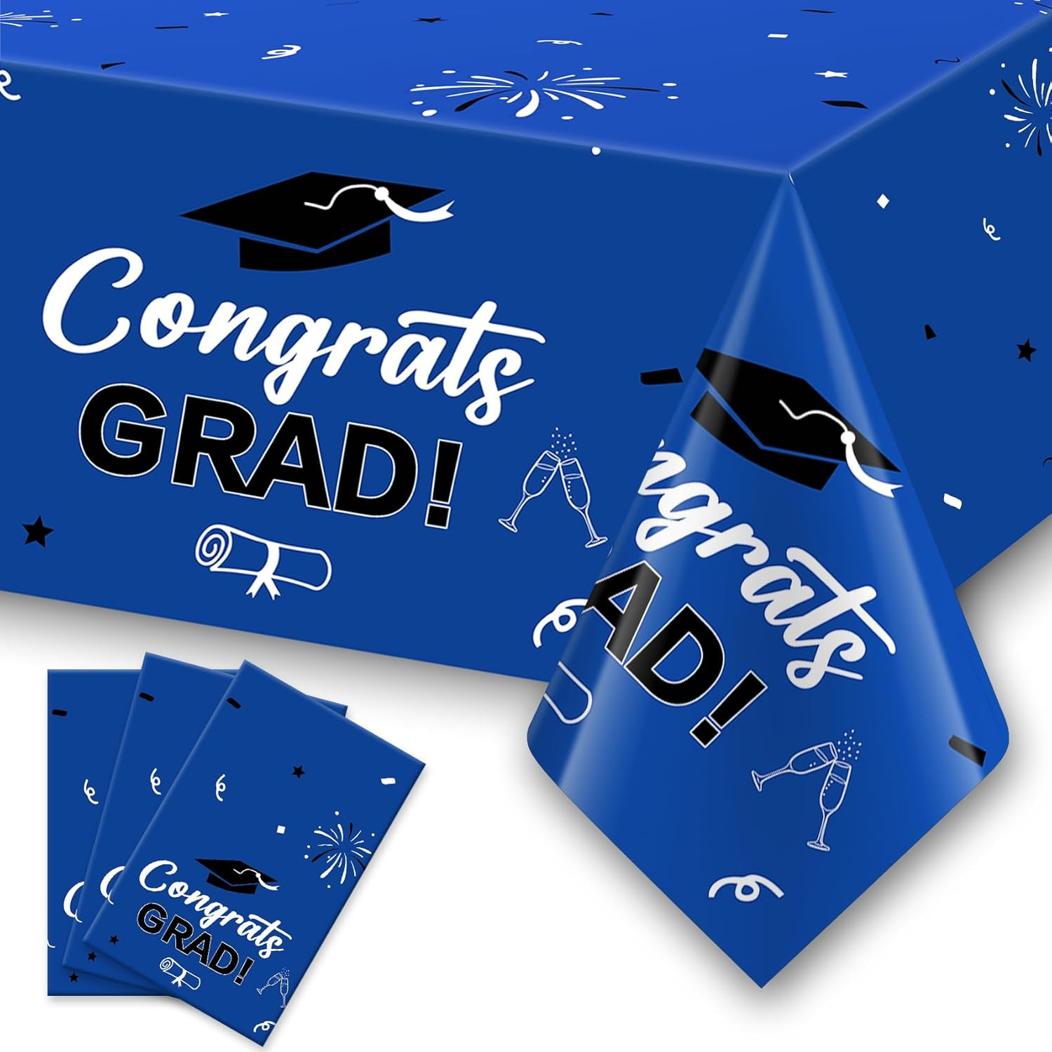 Graduation Party Decorations, 3 Pack Graduation Tablecloth 5