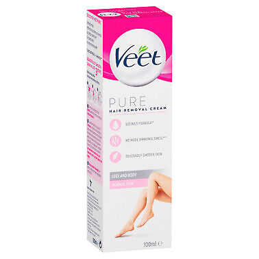 Veet Pure Hair Removal Cream Normal 100mL - Picture 1 of 5
