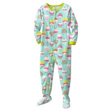 CARTER'S TODDLER GIRL CUPCAKES FOOTED BLANKET SLEEPER COZY FLEECE PAJAMAS 4T