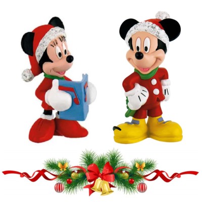 DISNEY BULLYLAND MINNIE MOUSE TOPOLINO CHRISTMAS TIME 15442
