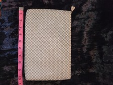 Vintage Whiting And Davis International Off White/Cream Mesh Zipper Clutch Purse