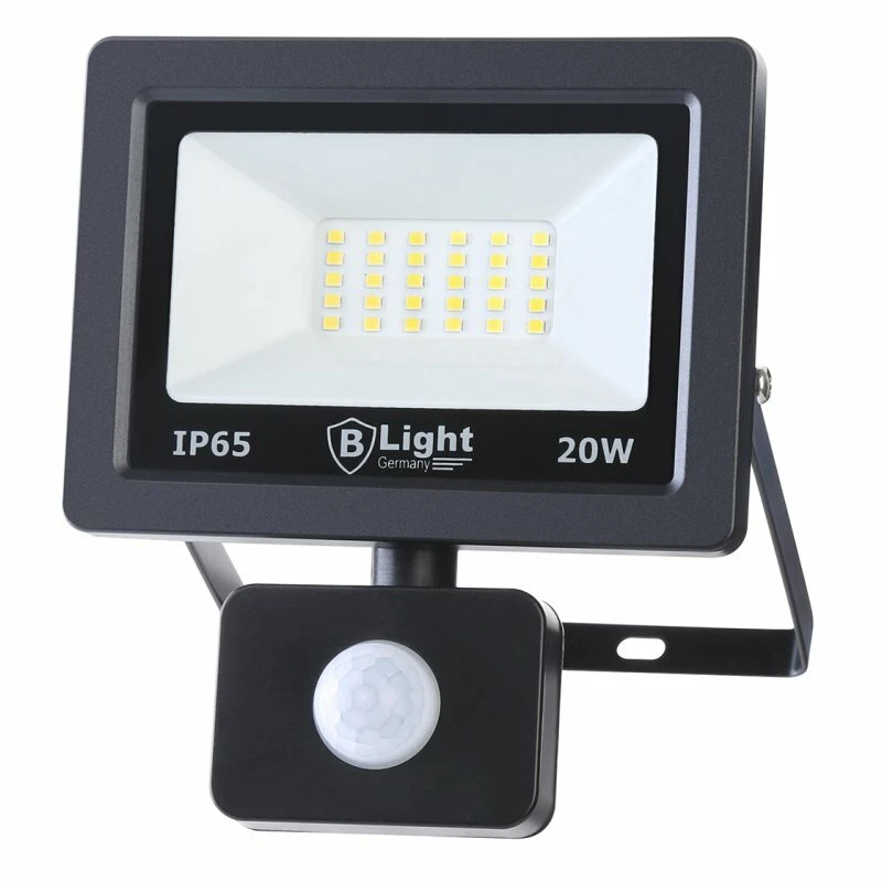 20W LED Fluter mit Bewegungsmelder Flutlicht Außenstrahler Ultraslim Lampe Be-20 - Bild 1 von 2
