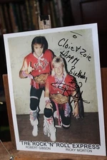 Wrestling Signed Photo 8.5"x 11" Ricky Morton Rock & Roll Express