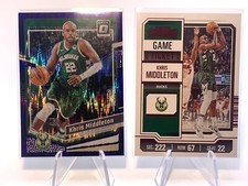 Khris Middleton Lot(2) 23/24 Optic Purple Shock & Contenders Game Ticket