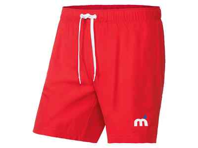 Mistral Badeshorts Herren Gesäßtasche mit Klettverschluss Schwimm Shorts Rot NEU