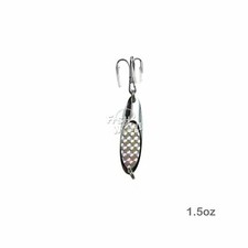 Fish WOW! 1.5oz Laser Fishing Kast Spoon Champ Chrome casting Jig 1-1/2oz New