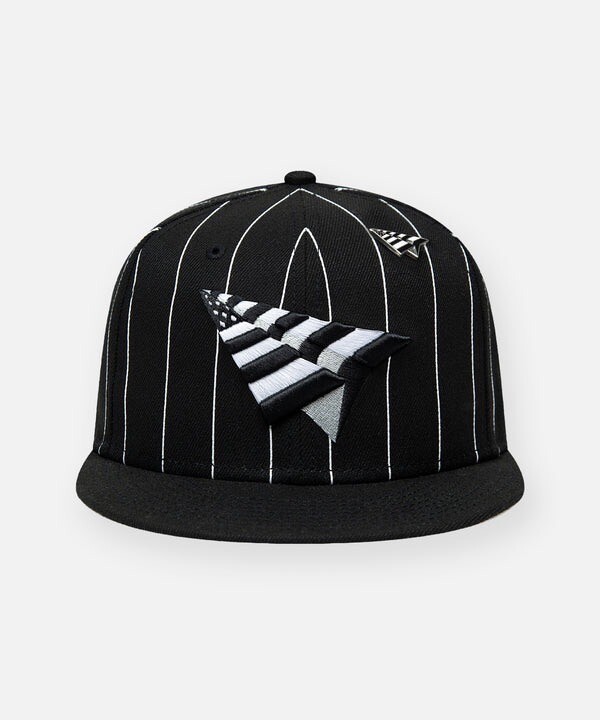 PAPER PLANES ROC NATION 9FIFTY SNAPBACK HAT BLACK PINSTRIPE