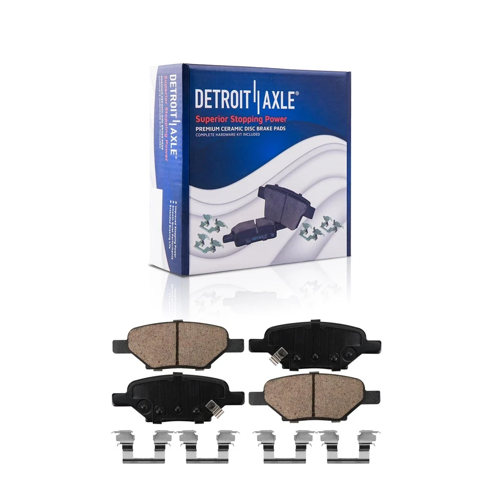 Conjunto de pastilhas de freio dianteiras traseiras de cerâmica para Chevrolet Malibu Pontiac G6 Saturn Aura - Imagem 4 de 4
