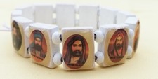 Armband 12 IMAM Hz.Ali Zülfikar Alevitische Symbole Holz Weiss Allah Islam