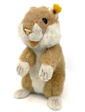 Steiff Plush Gold Goldy Hamster 1996 ID Button and Tag 25cm 10in Vintage