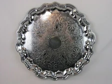 Vintage Shelton-Ware Round Serving Tray/Platter-Silver-Approx. 16.75”-Engraved