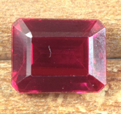 Certified Natural Ceylon Red Sapphire 13.75 Ct Emerald Cut Loose Gemstone E8011 - Picture 4 of 7