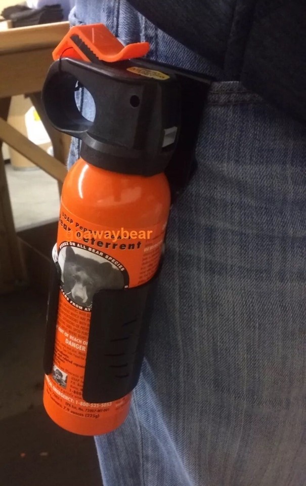 UDAP Pepper Power Bear Spray Repellant w/ Black Griz Guard Holster eBay