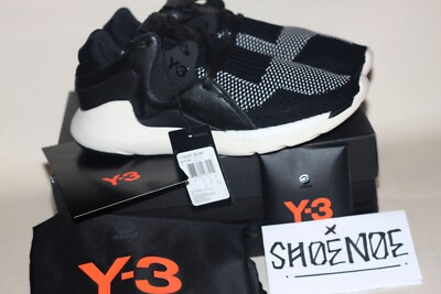 Adidas Y-3 NEW US 12.5 YOHJI YAMAMOTO BOOST QR KNIT BLACK WHITE RUNNER UK 12 ZG