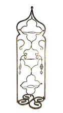 Moroccan Trellis Gold Metal Freestanding 3 Pillar Candle Holder Stand