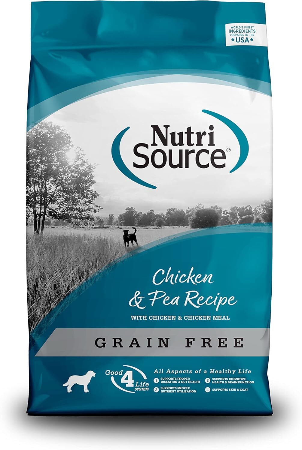 NutriSource Grain Free Dry Dog Food, Chicken and Peas, 26LB,23 x 15 x 5 inches