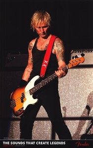 Green Day Mike Dirnt Fender AD Poster: "THE SOUNDS THAT CREATE." Precision Bass