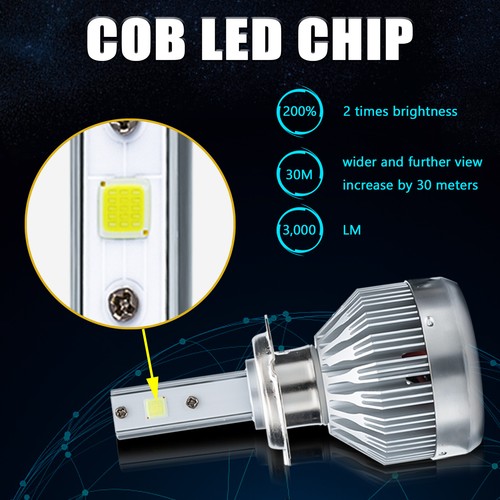 2x Kit de conversión de haz alto/bajo LED COB bombillas H7 súper brillantes 6000K Plug&Play - Imagen 3 de 12