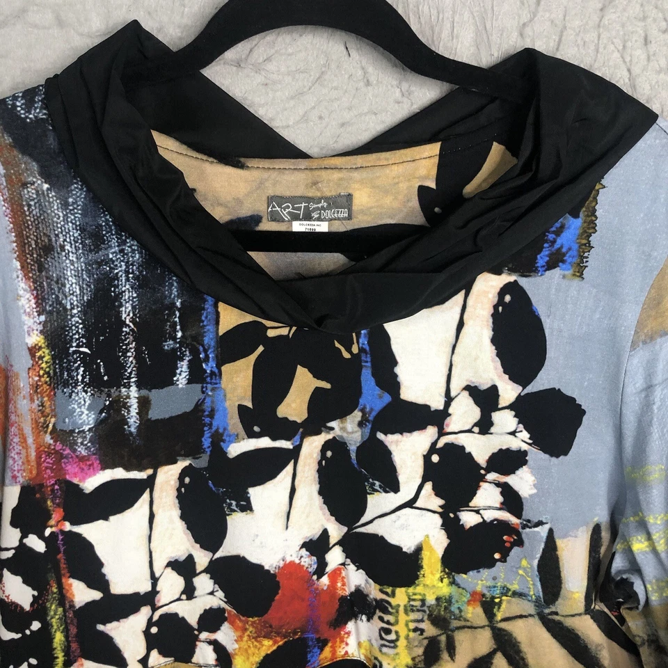 Simply Art By Dolcezza Dress Womens Extra Large Abstract Modern Art to Wear - Image 4 of 4