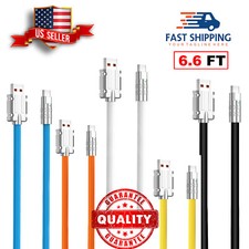 2M USB To Type-C Super Fast Charging Cable Metal Zinc Alloy USB C For Samsung LG