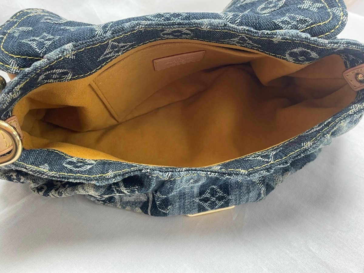 Louis Vuitton Blue Denim Mini Pleaty Raye Purse | eBay