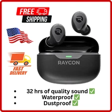 Raycon The Everyday 2024 Bluetooth Wireless Earbuds with Microphone Stereo Sound