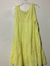 Jennifer Lauren Plus Size 3X Flare Lemon Sleeveless 100% Cotton Cocktail Dress 