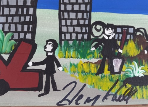 Mafia signiertes Original Henry Hill Cosa Nostra Goodfellas Gemälde - Bild 3 von 8