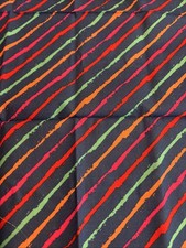 Horizontal Stripes On Blue Cotton Fat Quarter 18 x21 New
