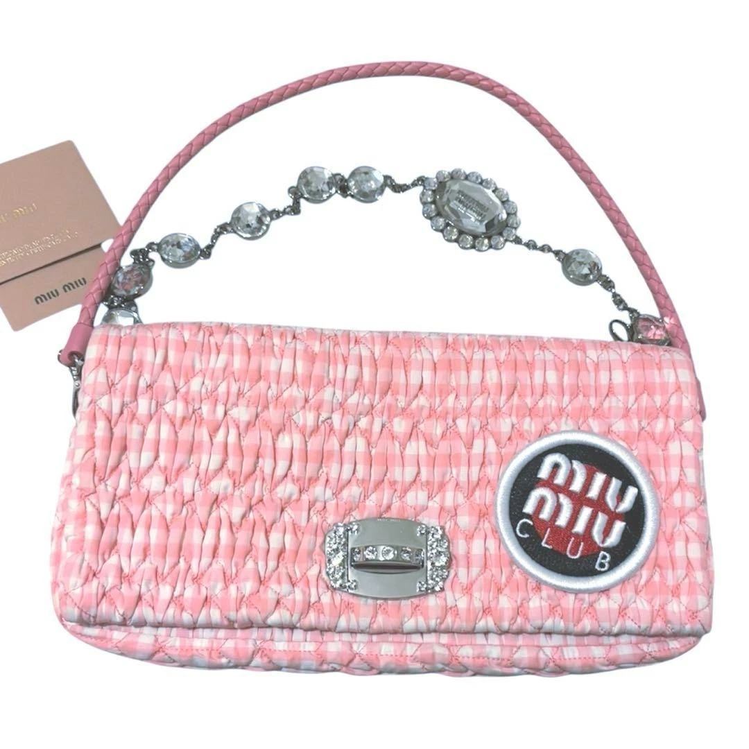 Miu Miu Buckle Leather Exterior Bags & Handbags for Women for sale