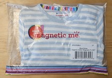 Size 2T Blue Stripe Organic Cotton PJ Set Magnetic Me New In Packaging