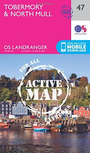 Ordnance Survey Landranger Active 47 Tobermory & North Mull Map With Digital Version Pink - Image 6