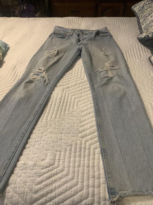 Levi's Big E 501 Blue Selvedge Cotton Denim Jeans