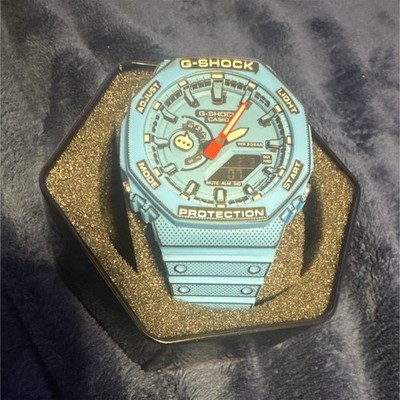 G-SHOCK Analog-Digital Blue Resin Sport Watch 45mm Octagon 200m w/ Box