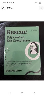 Rescue Self Cooling Eye Compresses By Cornea Care 6 masks