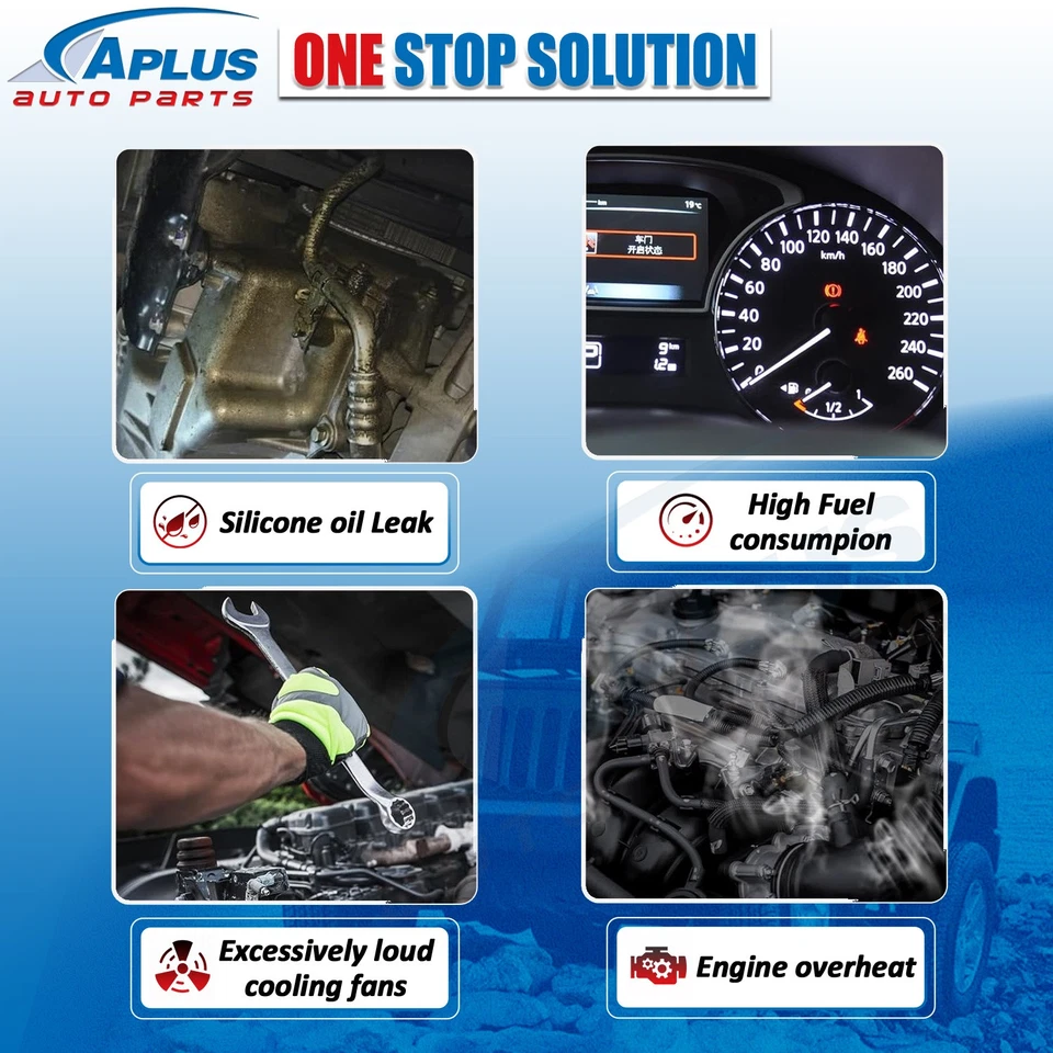 Embrague de ventilador para Ford F-150 F-250 F-350 L6 1987-1996 4,9 L #2716 garantía de por vida Foto 4 de 4