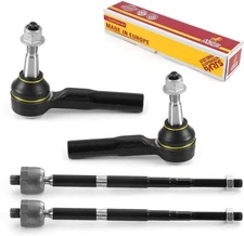 Premium Chassis Parts - 4 PC Inner & Outer Tie Rod End Kit Fits 10-17 Equinox,