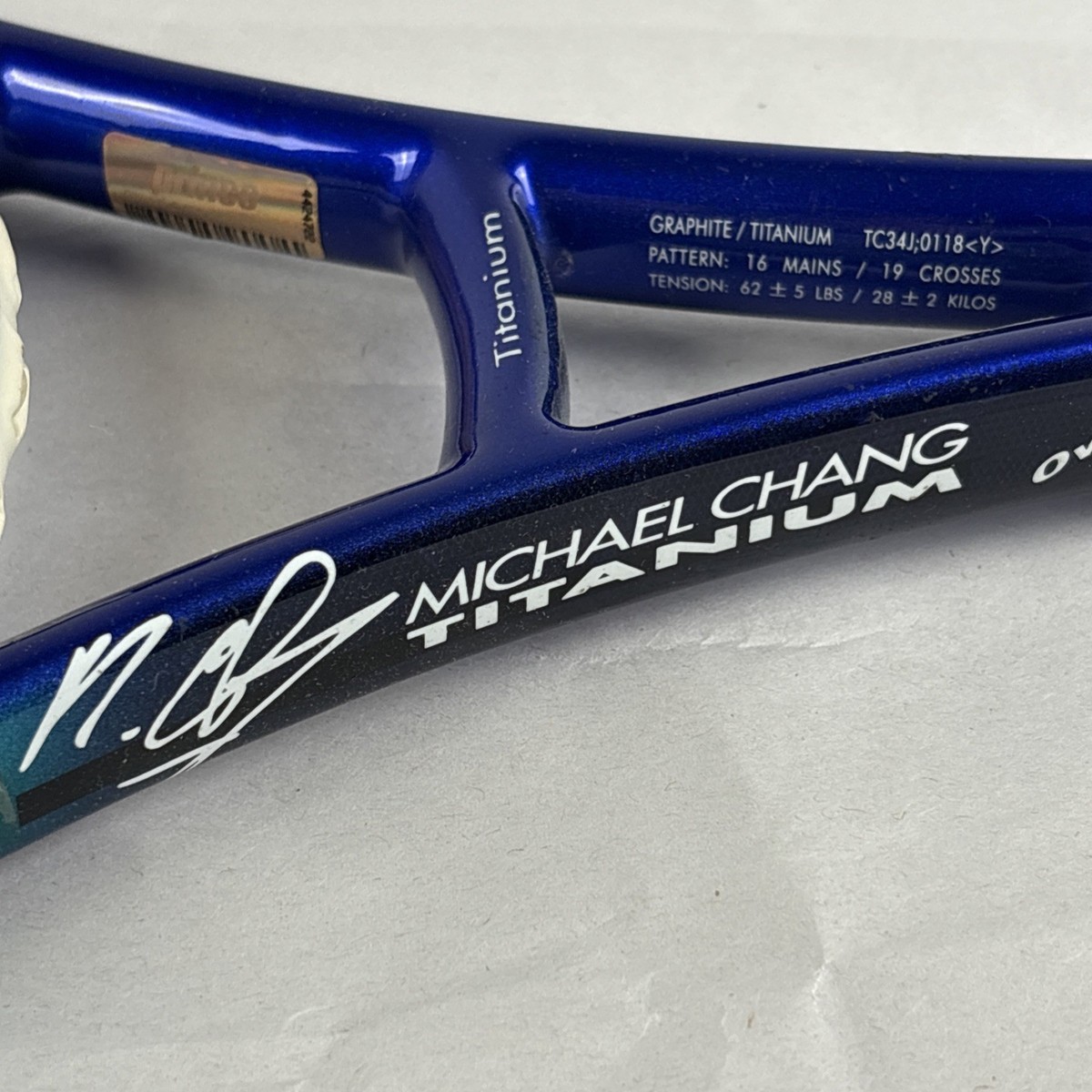 Prince Michael Chang Titanium Longbody Tennis Racket - 4 3/8 In