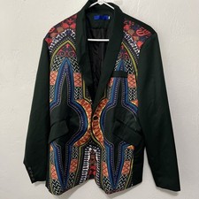 African Print Dashiki Blazer Two Xl Fits Like A 44 Regular